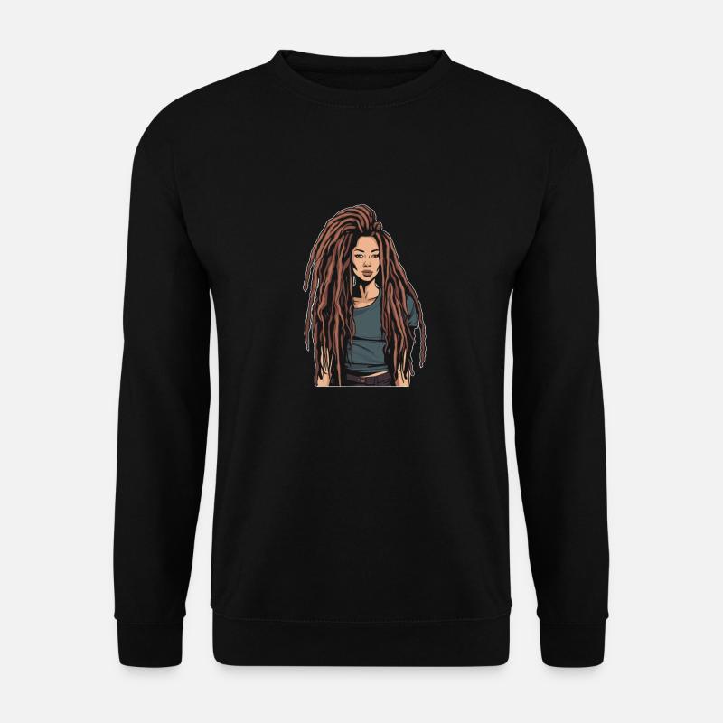 Rasta Hair Dreadlocks Dreads - Unisex Sweatshirt - black