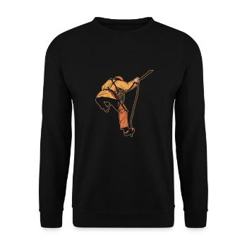 Klettern Kletterer - Unisex Pullover - Schwarz - Vorne - Alina (178cm) & Michal (187cm)
