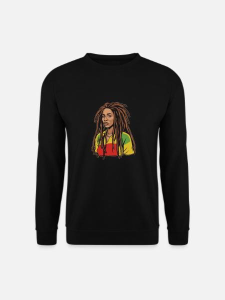 Rasta Hair Dreadlocks Dreads - Unisex Sweatshirt - black