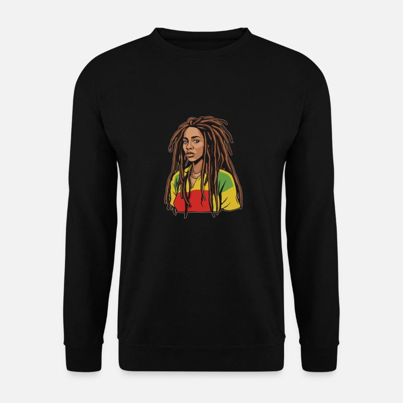 Rasta Haare Dreadlocks Dreads - Unisex Pullover - Schwarz