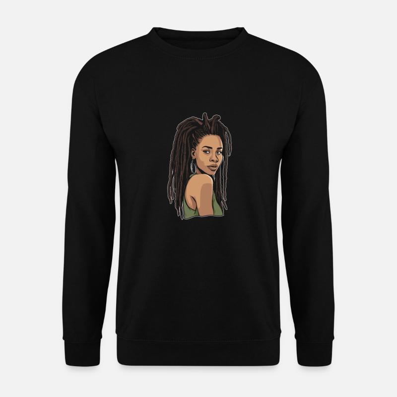 Rasta Hair Dreadlocks Dreads - Unisex Sweatshirt - black