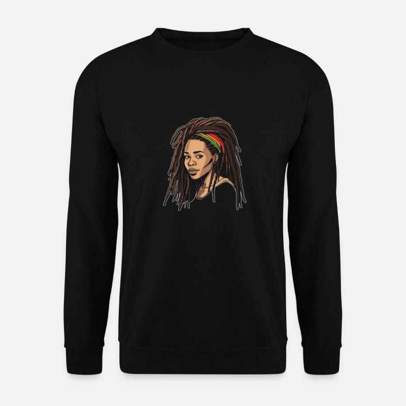 Dreadlocks de cheveux Rasta Dreads - Sweat-shirt Unisexe - noir