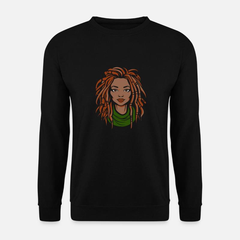 Rasta Haare Dreadlocks Dreads - Unisex Pullover - Schwarz