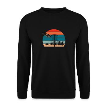 Frisbee Golf Disc Golf - Unisex Pullover - Schwarz - Vorne - Alina (178cm) & Michal (187cm)