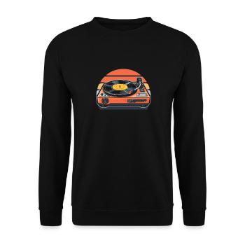 Collectionneur de disques vinyles - Sweat-shirt Unisexe - noir - Devant - Alina (178cm) & Michal (187cm)