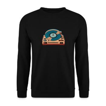 Collectionneur de disques vinyles - Sweat-shirt Unisexe - noir - Devant - Alina (178cm) & Michal (187cm)