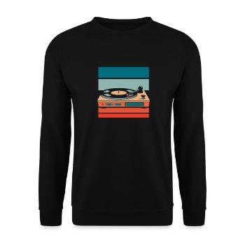 Collectionneur de disques vinyles - Sweat-shirt Unisexe - noir - Devant - Alina (178cm) & Michal (187cm)