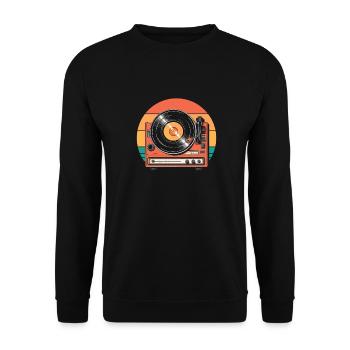 Collectionneur de disques vinyles - Sweat-shirt Unisexe - noir - Devant - Alina (178cm) & Michal (187cm)