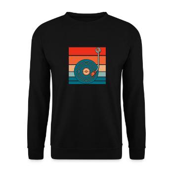 Collectionneur de disques vinyles - Sweat-shirt Unisexe - noir - Devant - Alina (178cm) & Michal (187cm)