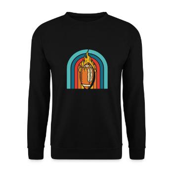 American football - Unisex Sweatshirt - black - Front - Alina (178cm) & Michal (187cm)