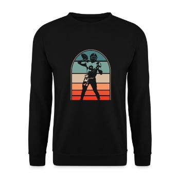 Football américain - Sweat-shirt Unisexe - noir - Devant - Alina (178cm) & Michal (187cm)