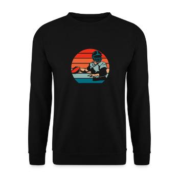 American football - Unisex Sweatshirt - black - Front - Alina (178cm) & Michal (187cm)
