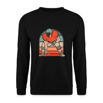 American football - Unisex Sweatshirt - black - Front - Alina (178cm) & Michal (187cm)