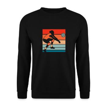 Volley-ball Volley-ball - Sweat-shirt Unisexe - noir - Devant - Alina (178cm) & Michal (187cm)