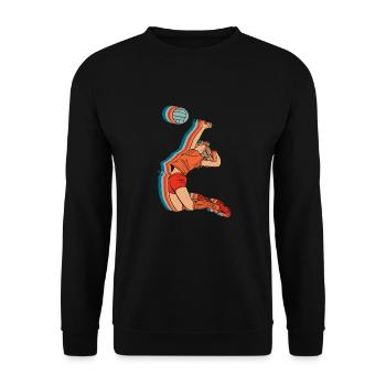 Volley-ball Volley-ball - Sweat-shirt Unisexe - noir - Devant - Alina (178cm) & Michal (187cm)