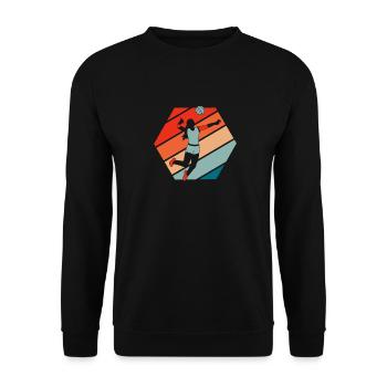 Volley-ball Volley-ball - Sweat-shirt Unisexe - noir - Devant - Alina (178cm) & Michal (187cm)