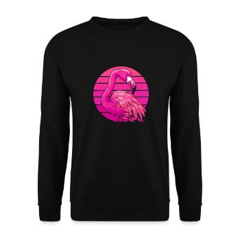 Flamant - Sweat-shirt Unisexe - noir - Devant - Alina (178cm) & Michal (187cm)