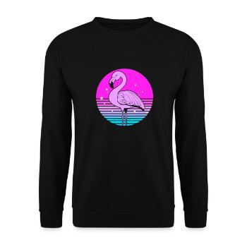Flamant - Sweat-shirt Unisexe - noir - Devant - Alina (178cm) & Michal (187cm)