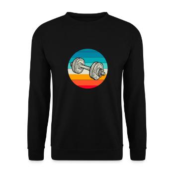 Fitness - Unisex Sweatshirt - black - Front - Alina (178cm) & Michal (187cm)