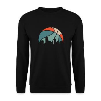 Joueur de basket-ball - Sweat-shirt Unisexe - noir - Devant - Alina (178cm) & Michal (187cm)