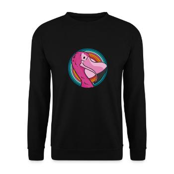 Flamingo - Unisex Sweatshirt - black - Front - Alina (178cm) & Michal (187cm)