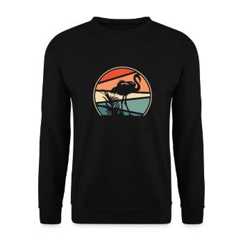 Flamant - Sweat-shirt Unisexe - noir - Devant - Alina (178cm) & Michal (187cm)