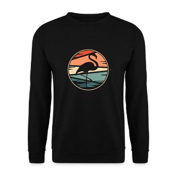 Flamingo - Unisex Sweatshirt - black - Front - Alina (178cm) & Michal (187cm)