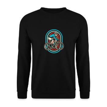 Rennrad Radsport Radsportler - Unisex Pullover - Schwarz - Vorne - Alina (178cm) & Michal (187cm)