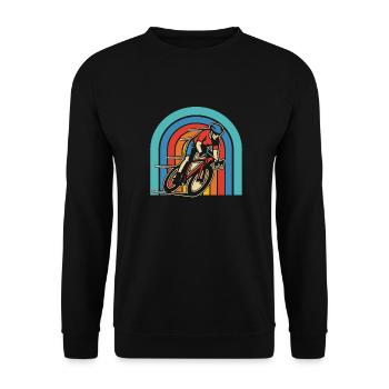 Rennrad Radsport Radsportler - Unisex Pullover - Schwarz - Vorne - Alina (178cm) & Michal (187cm)