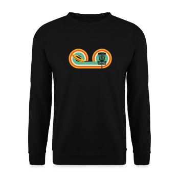 Frisbee Golf Disc Golf - Unisex Sweatshirt - black - Front - Alina (178cm) & Michal (187cm)