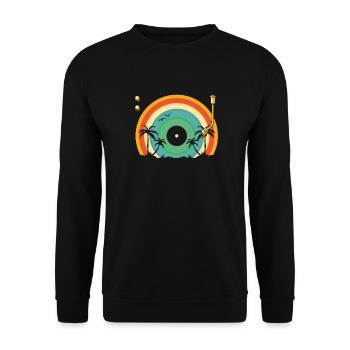 Collectionneur de disques vinyles - Sweat-shirt Unisexe - noir - Devant - Alina (178cm) & Michal (187cm)