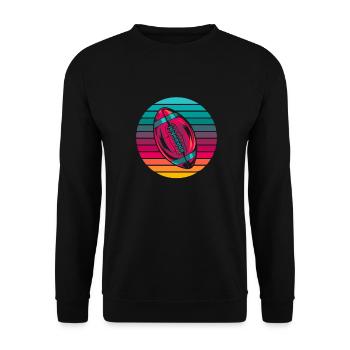 American Football - Unisex Pullover - Schwarz - Vorne - Alina (178cm) & Michal (187cm)