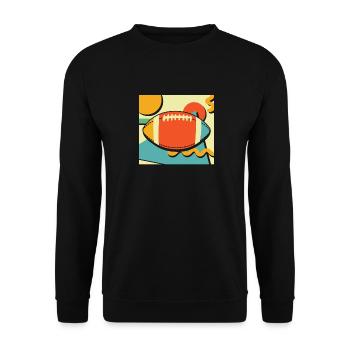 American football - Unisex Sweatshirt - black - Front - Alina (178cm) & Michal (187cm)