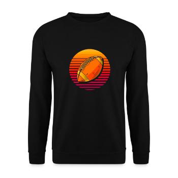 American football - Unisex Sweatshirt - black - Front - Alina (178cm) & Michal (187cm)