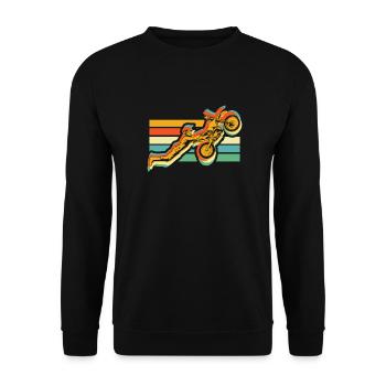 Mx Motocross Dirt Bike - Unisex Sweatshirt - black - Front - Alina (178cm) & Michal (187cm)