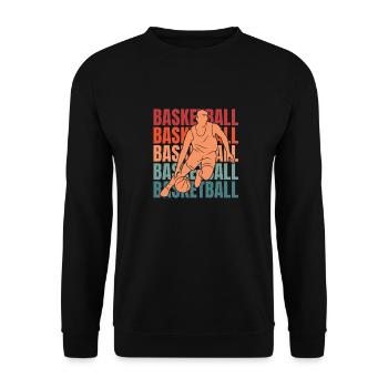 Joueur de basket-ball - Sweat-shirt Unisexe - noir - Devant - Alina (178cm) & Michal (187cm)