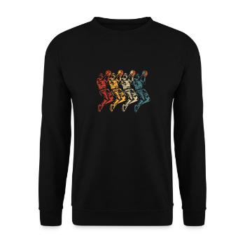 Basketball Basketballer - Unisex Pullover - Schwarz - Vorne - Alina (178cm) & Michal (187cm)