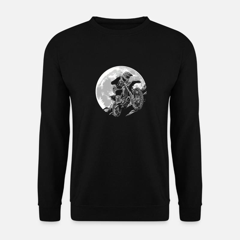 Mx Motocross Dirt Bike Mond - Unisex Pullover - Schwarz