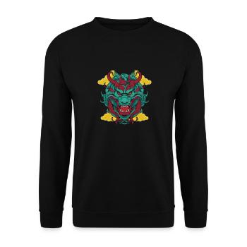 Jahr Des Drachen 2024 - Unisex Pullover - Schwarz - Vorne - Alina (178cm) & Michal (187cm)
