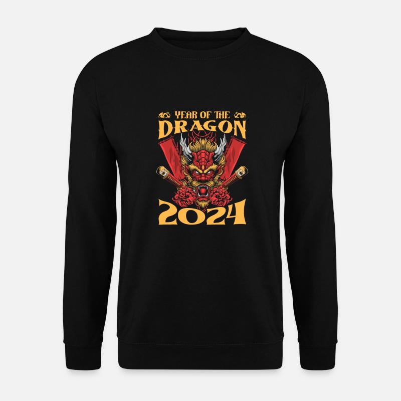 Jahr Des Drachen 2024 - Unisex Pullover - Schwarz