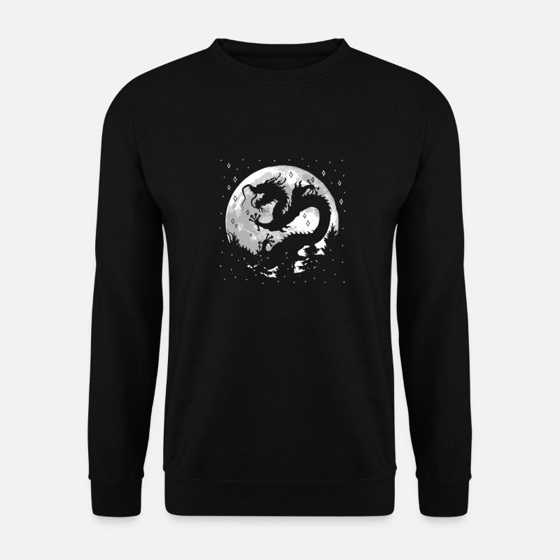 Jahr Des Drachen 2024 Mond - Unisex Pullover - Schwarz