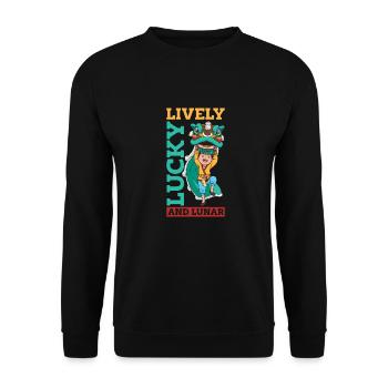 Année du Dragon 2024 - Sweat-shirt Unisexe - noir - Devant - Alina (178cm) & Michal (187cm)