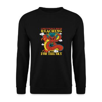 Jahr Des Drachen 2024 - Unisex Pullover - Schwarz - Vorne - Alina (178cm) & Michal (187cm)