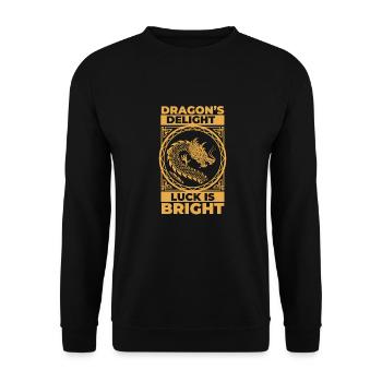 Année du Dragon 2024 - Sweat-shirt Unisexe - noir - Devant - Alina (178cm) & Michal (187cm)