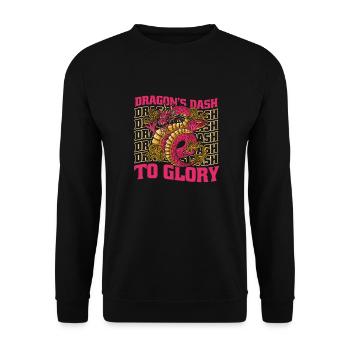 Année du Dragon 2024 - Sweat-shirt Unisexe - noir - Devant - Alina (178cm) & Michal (187cm)