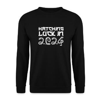 Jahr Des Drachen 2024 - Unisex Pullover - Schwarz - Vorne - Alina (178cm) & Michal (187cm)