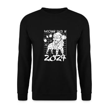 Jahr Des Drachen 2024 - Unisex Pullover - Schwarz - Vorne - Alina (178cm) & Michal (187cm)