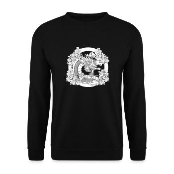 Jahr Des Drachen 2024 - Unisex Pullover - Schwarz - Vorne - Alina (178cm) & Michal (187cm)