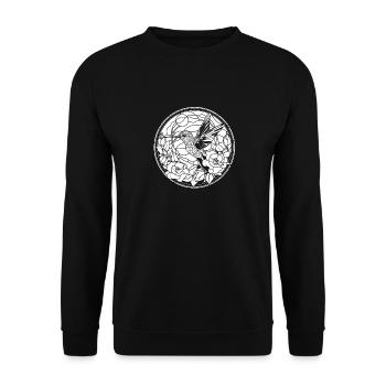 Kolibri Buntglas - Unisex Pullover - Schwarz - Vorne - Alina (178cm) & Michal (187cm)