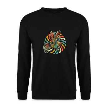 Chicken Hen - Unisex Sweatshirt - black - Front - Alina (178cm) & Michal (187cm)
